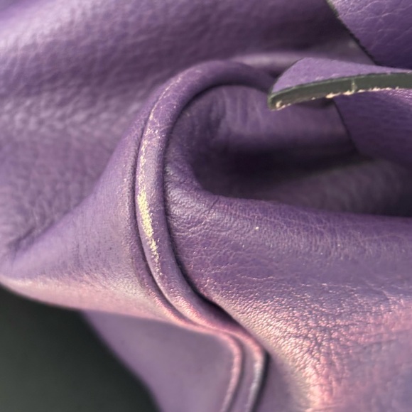 Miu Miu Purple Leather Bow Purse - Picture 3 of 13